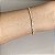 Pulseira riviera cravejada zircônias carrê na cor cristal 2mm de espessura e 18cm de comprimento com banho de ouro 18k - Imagem 4