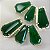 Brinco earhook juliete cravejado com zircônias nas cores esmeralda e cristal com banho de ouro 18k ou ródio branco - Imagem 6