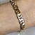 Pulseira estilo vintage de elos lisos 19cm de comprimento com banho de ouro 18k - Imagem 8