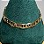 Pulseira estilo vintage de elos lisos 19cm de comprimento com banho de ouro 18k - Imagem 1