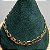 Pulseira estilo vintage de elos lisos 19cm de comprimento com banho de ouro 18k - Imagem 3