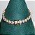 Pulseira riviera em formato de mini corações cravejados com zircônias na cor cristal 18cm de comprimento com banho de ouro 18k - Imagem 12