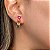 Brinco Ear Hook Cravejado com Zircônias Coloridas em Formato de Coração em PRATA 925 com Banho de Ródio Branco - Imagem 5