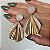 Brinco Glamour Cravejado com Zircônias Cristal com Banho de Ouro 18k - Imagem 2