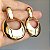 Brinco Argola Frontal Lisa com Banho de Ouro 18k - Imagem 7