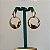 Brinco Argola Frontal Lisa com Banho de Ouro 18k - Imagem 3