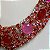 Colar riviera festa cravejado com zircônias (em tons de vermelho e rosa) com banho de ouro 18k - Imagem 18