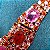 Colar riviera festa cravejado com zircônias (em tons de vermelho e rosa) com banho de ouro 18k - Imagem 13