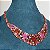 Colar riviera festa cravejado com zircônias (em tons de vermelho e rosa) com banho de ouro 18k - Imagem 12