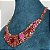 Colar riviera festa cravejado com zircônias (em tons de vermelho e rosa) com banho de ouro 18k - Imagem 5