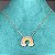Colar com Pingente de Arco Íris Cravejado com Zircônias Coloridas com Banho de Ouro 18k - Imagem 3