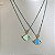 Colar Facetado Azul com Pingente de Peixe Esmaltado (Azul ou Verde Água) Cravejado com Zircônias Cristal com Banho de Ouro 18k - Imagem 3