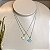Colar Facetado Azul com Pingente de Peixe Esmaltado (Azul ou Verde Água) Cravejado com Zircônias Cristal com Banho de Ouro 18k - Imagem 6