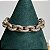 Pulseira de elos cravejados com zircônias na cor cristal 19cm de comprimento com banho de ouro 18k - Imagem 8