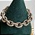 Pulseira de elos cravejados com zircônias na cor cristal 19cm de comprimento com banho de ouro 18k - Imagem 6
