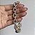 Pulseira de elos cravejados com zircônias na cor cristal 19cm de comprimento com banho de ouro 18k - Imagem 3