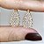 Brinco gota grande cravejada com zircônias na cor cristal com banho de ouro 18k - Imagem 9