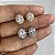 Brinco Oval Cravejado com Zircônias Cristal com Banho de Ouro 18k ou Ródio Branco - Imagem 2