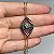 Pulseira olho grego cravejado zircônias coloridas (rainbow) caneta ródio negro com banho de ouro 18k - Imagem 6