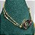 Pulseira olho grego cravejado zircônias coloridas (rainbow) caneta ródio negro com banho de ouro 18k - Imagem 3