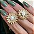 Brinco flor com pérola shell cravejada com zircônias na cor cristal com banho de ouro 18k - Imagem 13