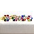 Brinco flor pequena aravejada com zircônias coloridas rainbow em prata 925 com banho de ouro 18k ou ródio branco - Imagem 5