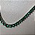 Colar riviera cravejada em 3 pontos com zircônias esmeralda tamanhos degradê (2mm, 3mm e 4mm) e 40cm comprimento co banho de ródio branco - Imagem 4