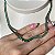 Colar riviera cravejada em 3 pontos com zircônias esmeralda tamanhos degradê (2mm, 3mm e 4mm) e 40cm comprimento co banho de ródio branco - Imagem 6
