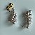 Brinco ear cuff de pérolas shell e cravejado com zircônias coloridas com banho de ouro 18k - Imagem 8