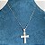 Colar com pingente de cruz cravejada com zircônias na cor cristal com banho de ouro 18k - Imagem 4