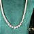 Colar riviera cravejada com zircônias cristal tamanhos degradê (6mm, 5mm, 4mm e 3mm) e 42cm de comprimento com banho de ouro 18k - Imagem 5