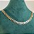 Colar choker escamas lisas com banho de ouro 18k - Imagem 1
