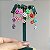 Brinco argola com pingente de smile e flor de contas (rosa claro, magenta, pink, verde, azul, lilás ou laranja) com banho de ouro 18k - Imagem 1