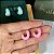Brinco meia argola esmaltada (verde água ou pink) com banho de ouro 18k - Imagem 4