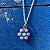 Colar colorido com pingente de flor colorido com banho de ouro 18k - Imagem 9