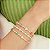 Pulseira riviera florzinhas coloridas em prata 925 com banho de ouro 18k - Imagem 2
