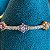 Pulseira riviera florzinhas coloridas em prata 925 com banho de ouro 18k - Imagem 3