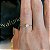 Anel solitário cravejado com zircônia cristal 4mm com 4 garras em prata 925 com banho de ouro 18k - Imagem 1