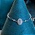 Pulseira medalha "Nossa Senhora das Graças" com zircônias em prata 925 com banho de ródio branco - Imagem 1