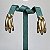 Brinco meia argola tripla lisa (P, M, GG) com banho de ouro 18k ou ródio branco - Imagem 8