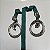 Brinco argola frontal lisa com banho de ródio branco - Imagem 6