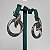Brinco argola frontal lisa com banho de ródio branco - Imagem 4
