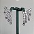 Brinco ear cuff cascata cravejado com zircônias cristal com banho de ródio branco - Imagem 1