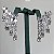 Brinco ear cuff cascata cravejado com zircônias cristal com banho de ródio branco - Imagem 4