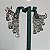 Brinco ear cuff cascata cravejado com zircônias cristal com banho de ródio branco - Imagem 7