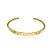 Pulseira bracelete martelado liso com banho de ouro 18k ou ródio branco - Imagem 14