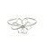 Pulseira bracelete acetinado com detalhe flor com banho de ouro 18k ou ródio branco - Imagem 13