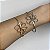 Pulseira bracelete acetinado com detalhe flor com banho de ouro 18k ou ródio branco - Imagem 11