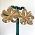 Brinco flor grande lisa corte a laser com banho de ouro 18k - Imagem 4