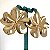 Brinco flor grande lisa corte a laser com banho de ouro 18k - Imagem 6